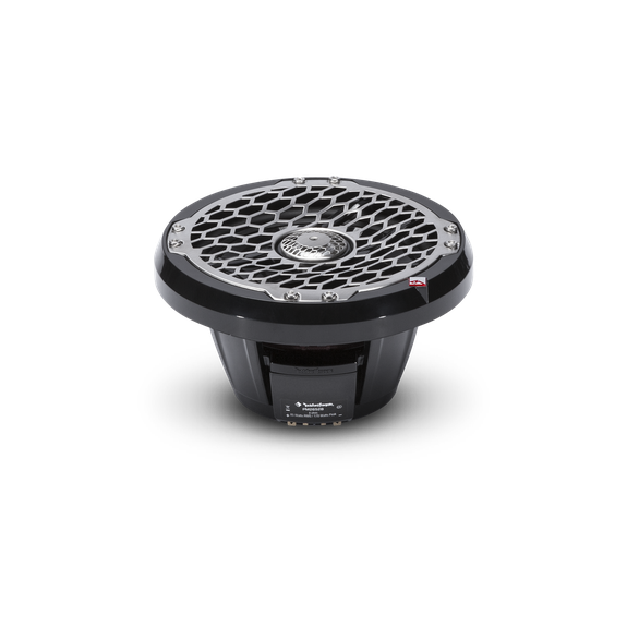 Profile View of Speaker with Trim Rings and Grille