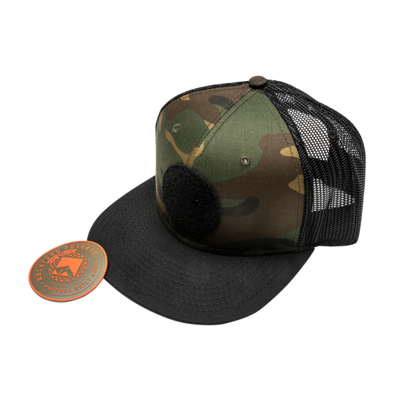 POP-PATCHHAT18 Camo Snapback Hat w/ RF Rubber Patch | Rockford 