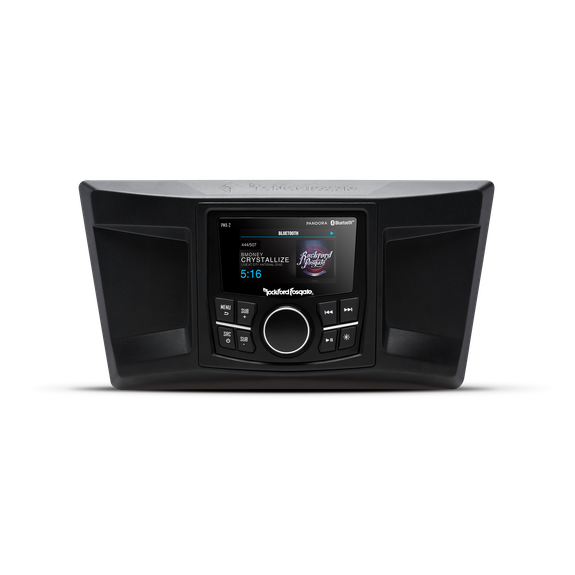 Front View of PMX Dash Kit with Digital Media Receiver Installed