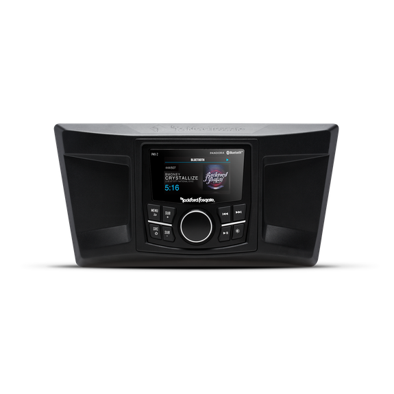 Front View of PMX Dash Kit with Digital Media Receiver Installed