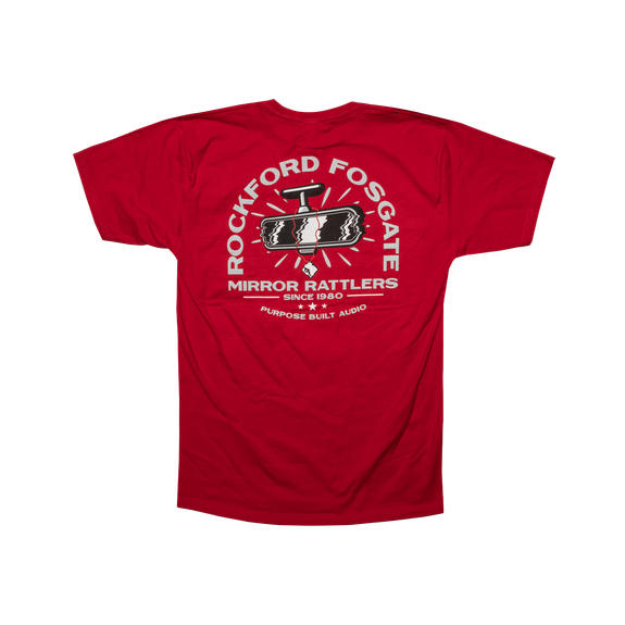 POP-MR20-M Red T-shirt w/ Mirror Rattlers RF graphic-M | Rockford Fosgate ®