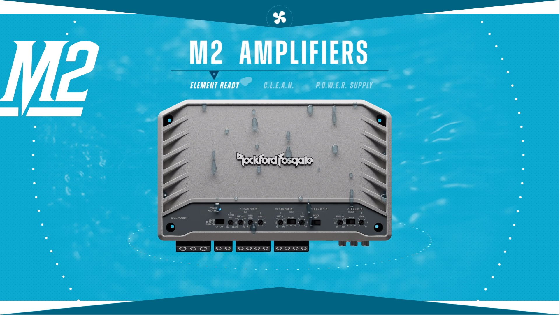 M2 200 Watt 2-Channel Element Ready™ Amplifier | M2-200X2