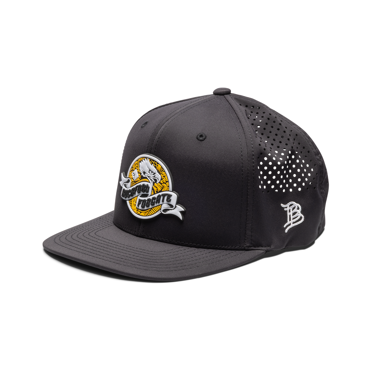 Black Snapback w/ RF Eagle Rubber Patch | Rockford Fosgate ®