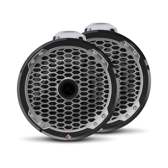 Front View of Speaker with Mesh Grilles