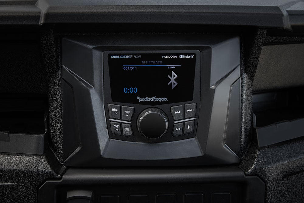 2021 GENERAL Dash with Rockford Fosgate PMX-P2 source unit.