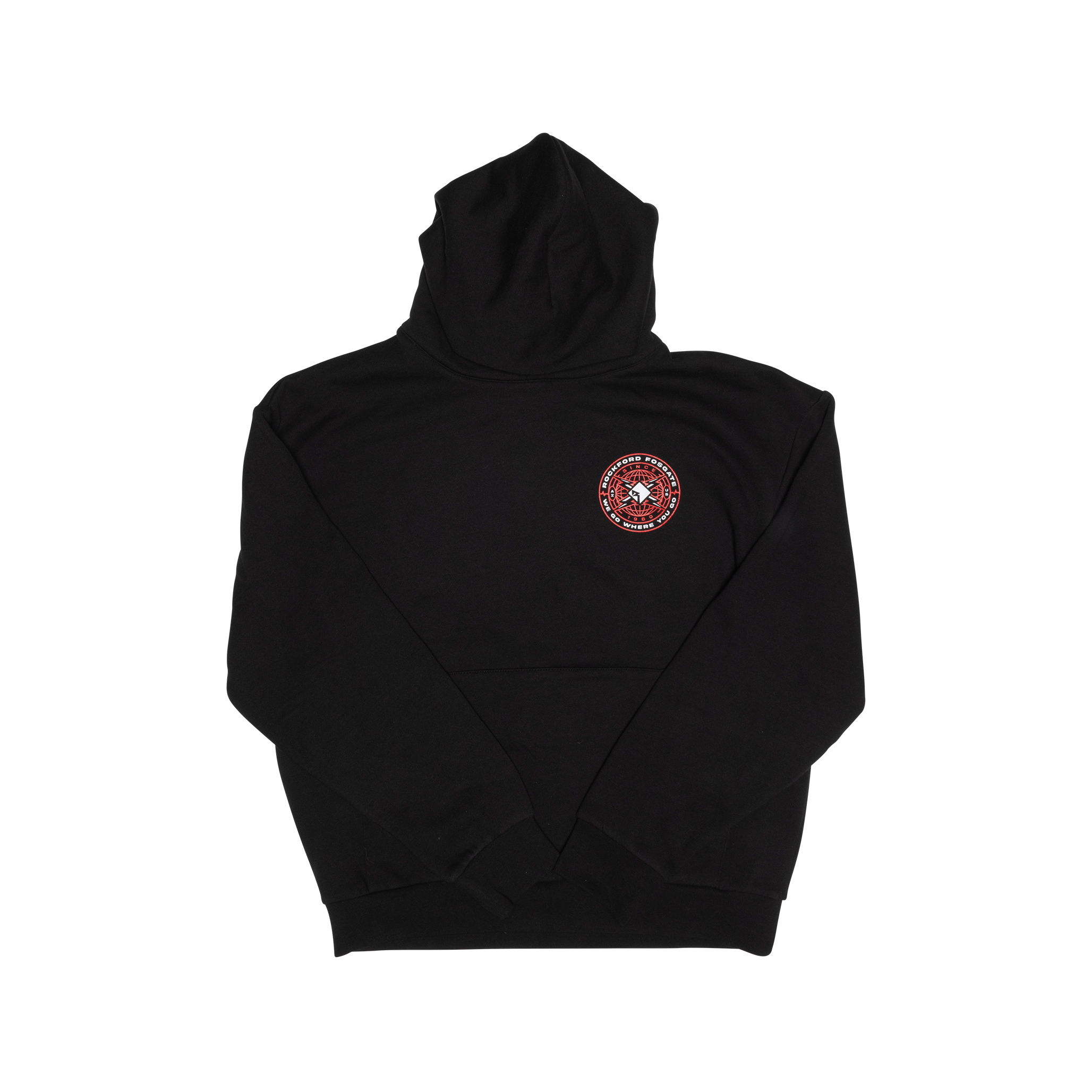 Black Hoodie Sweatshirt w/ Bolt Print: XXL | Rockford Fosgate