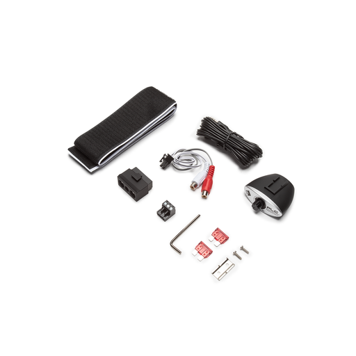 Three Quarter Beauty Shot of Products Included in Accessory Wiring Kit for Amplified Loaded Enclosures