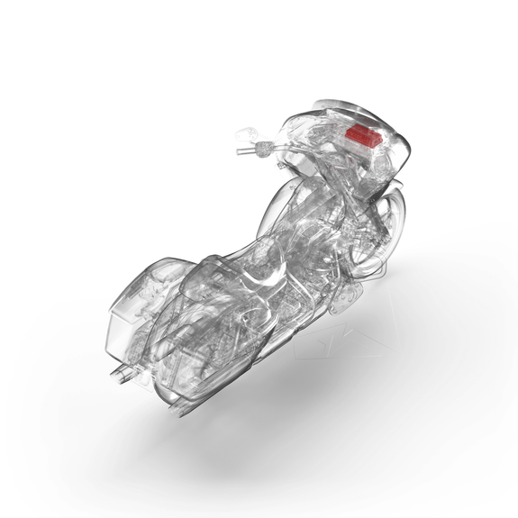 TMA-1000X4i Amplifier Location on a Road Glide