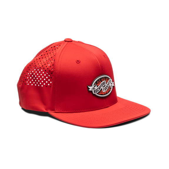 Left Side View of POP-BBFLAMESHAT-RED