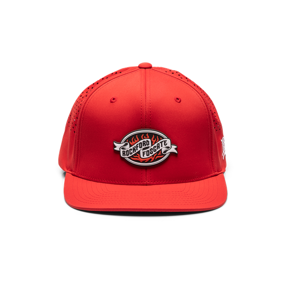 Front View of POP-BBFLAMESHAT-RED