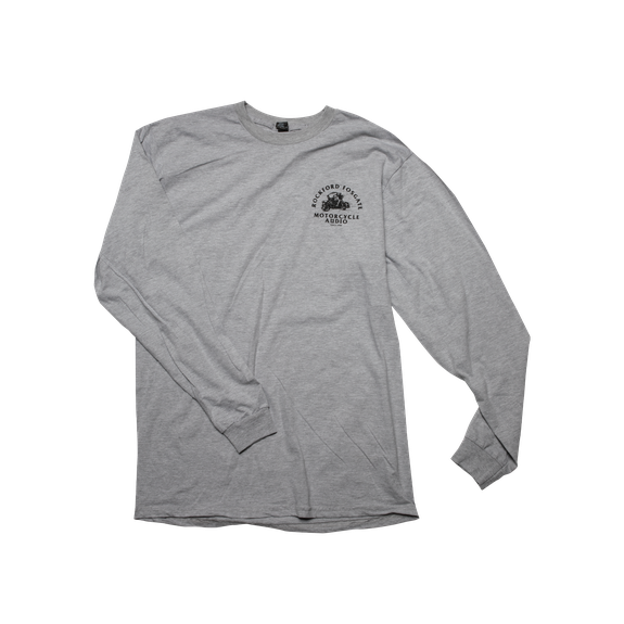 POP-MC20-XXL Heather Gray Long Sleeve with Motorcycle Graphic-XXL ...