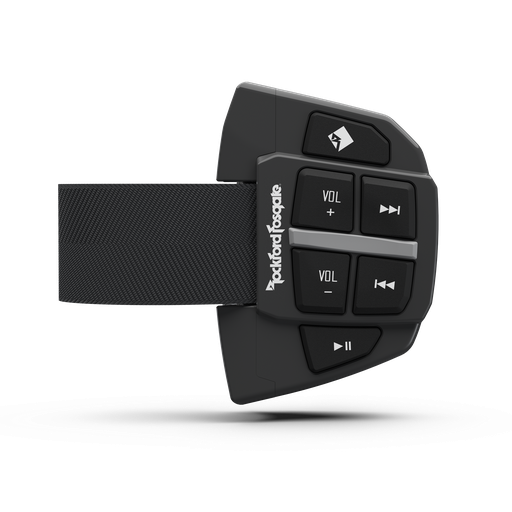 Front View of Bluetooth Universal Remote with Hand-Held Steering Strap