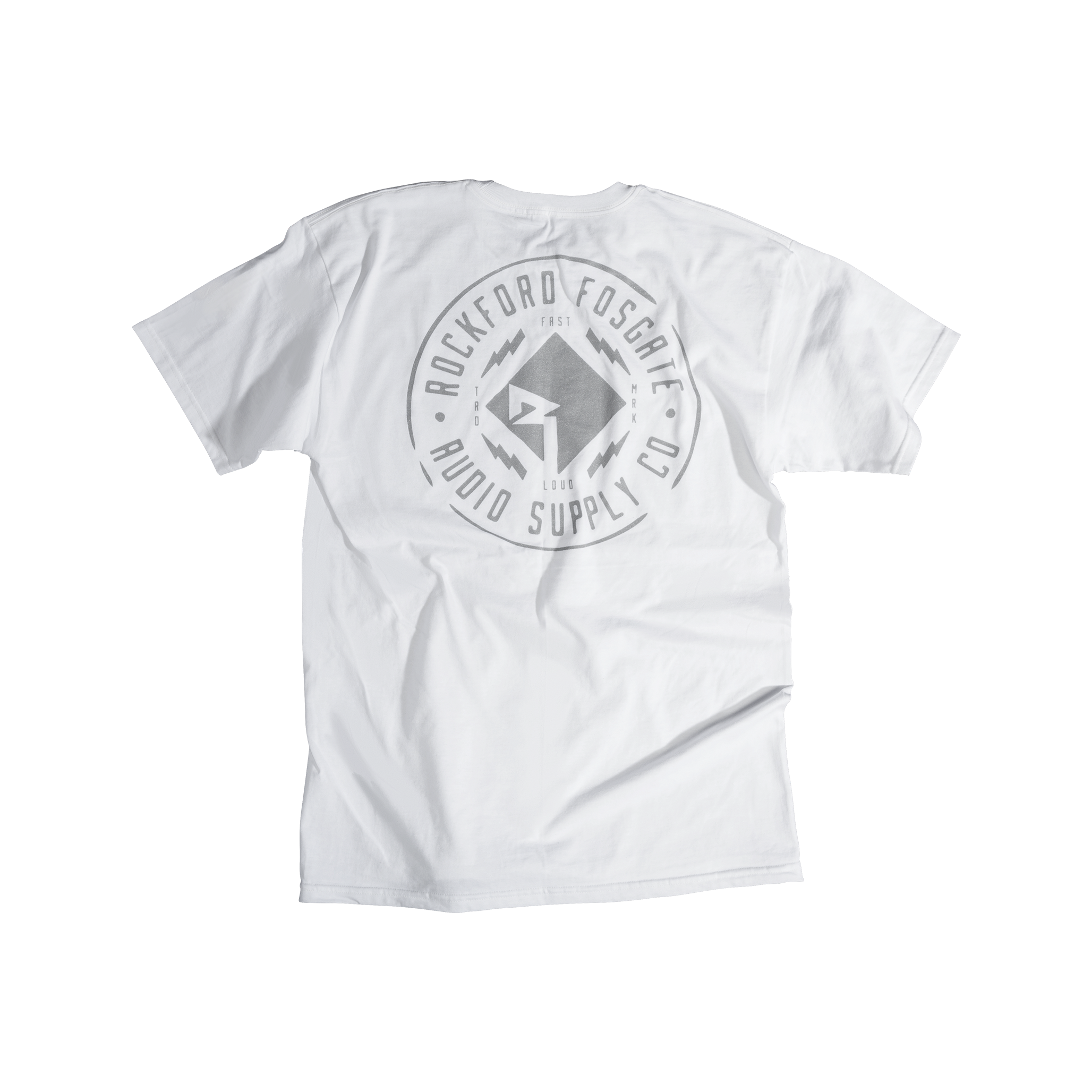POP-BOLTS17-L White T-shirt w/ RF 3M Graphic-L | Rockford Fosgate
