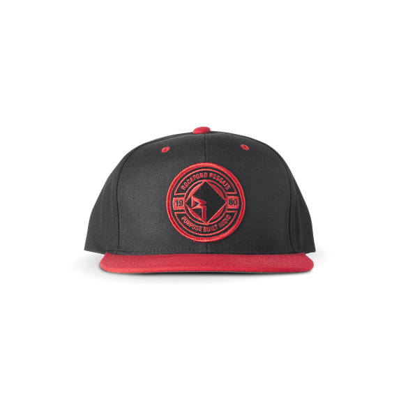 POP-SNAPBACK17 Black Hat w/ Red & Black RF Patch (one size) | Rockford ...