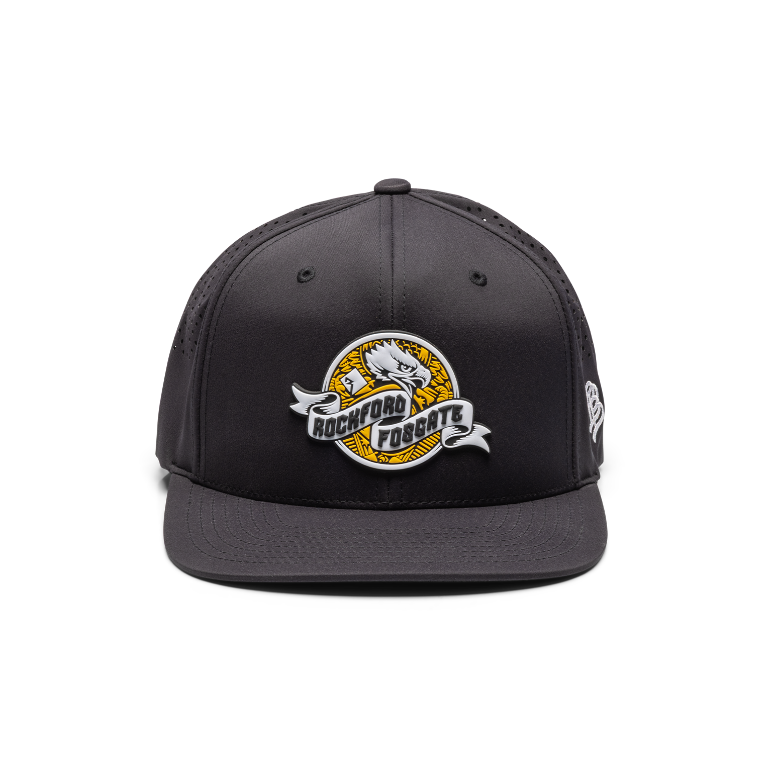 Black Snapback w/ RF Eagle Rubber Patch | Rockford Fosgate ®