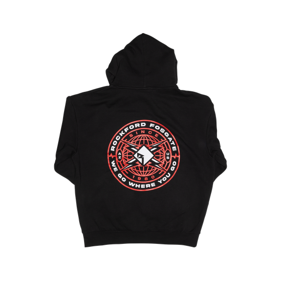 Black Hoodie Sweatshirt w/ Bolt Print: XXL | Rockford Fosgate